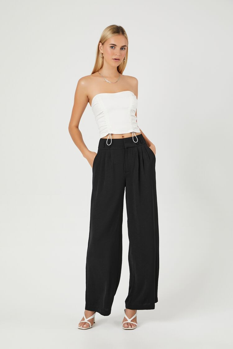 Mid-Rise Wide-Leg Trousers | Forever 21 (US)
