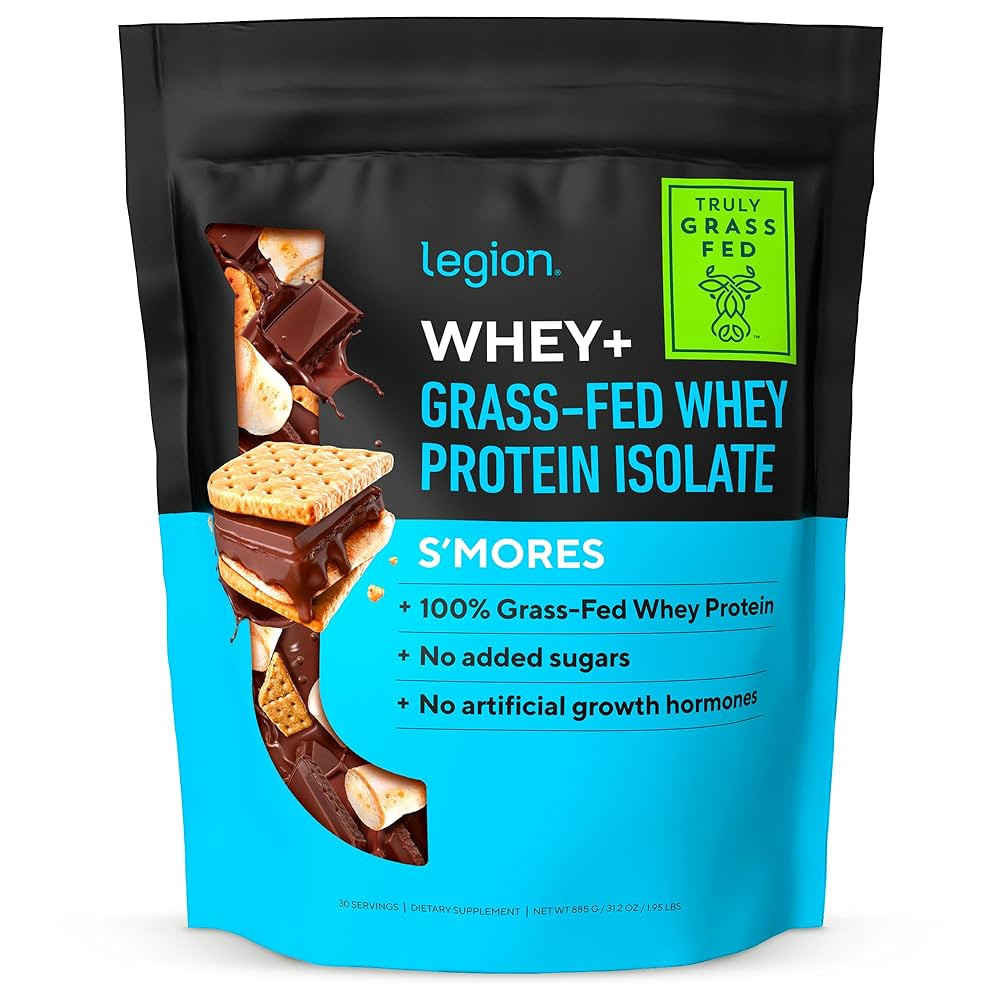 LEGION Whey+ Whey Isolate Protein Powder from Grass Fed Cows - Low Carb, Low Calorie, Non-GMO, La... | Amazon (US)