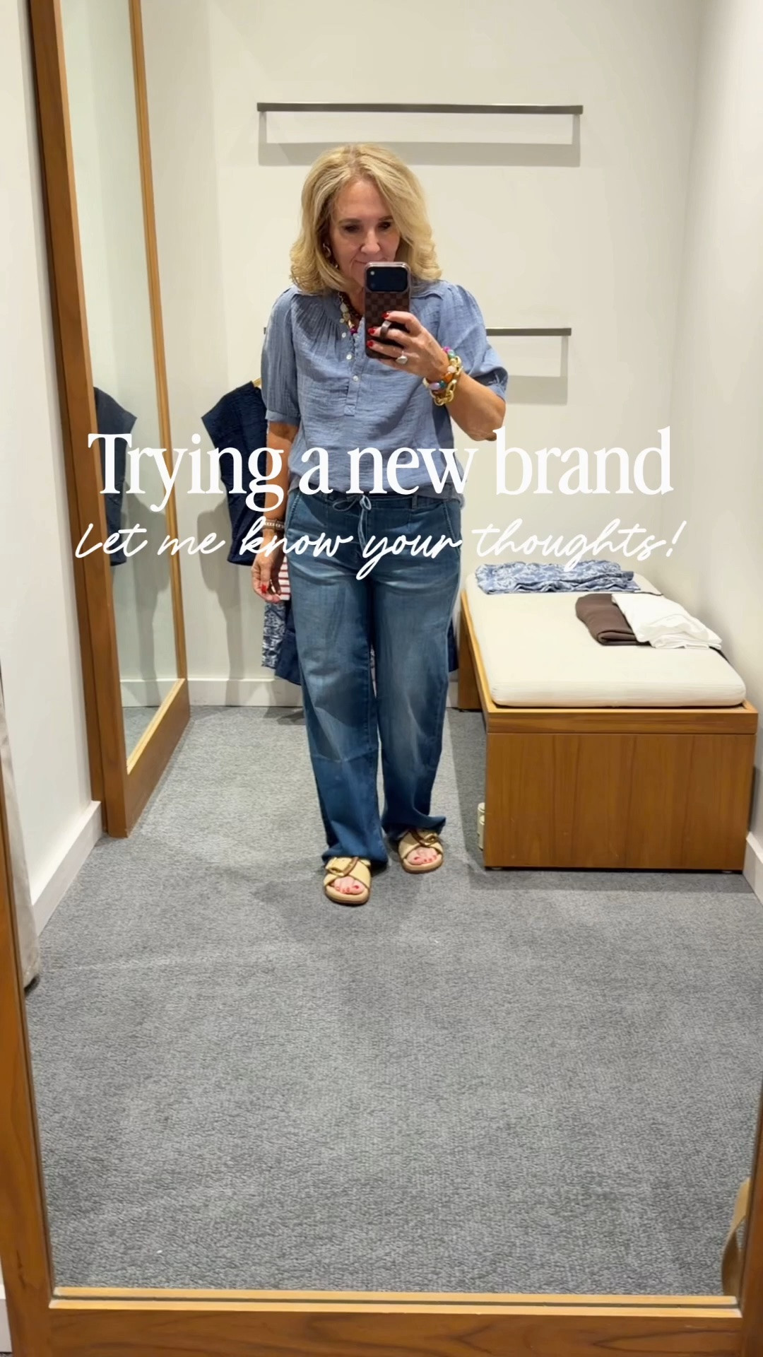 @jjill tryon. A new brand for me. What do you guys think? I think it’s great quality. Sizing is generous but meant to be relaxed. 

Easy casual styles for women over 50 drawstring jeans

#LTKOver40 #LTKootd #LTKSaleAlert