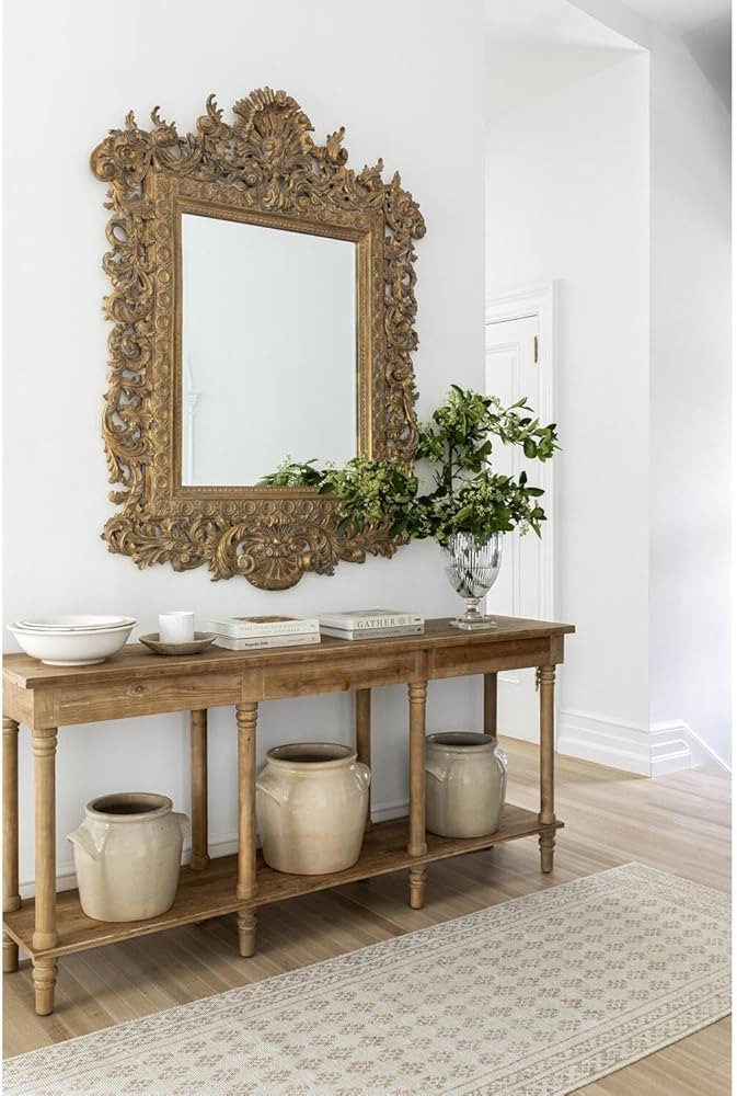 Livabliss x Nabela Noor Home Shanti Traditional Border Area Rug, 7'10" x 10',Taupe | Amazon (US)