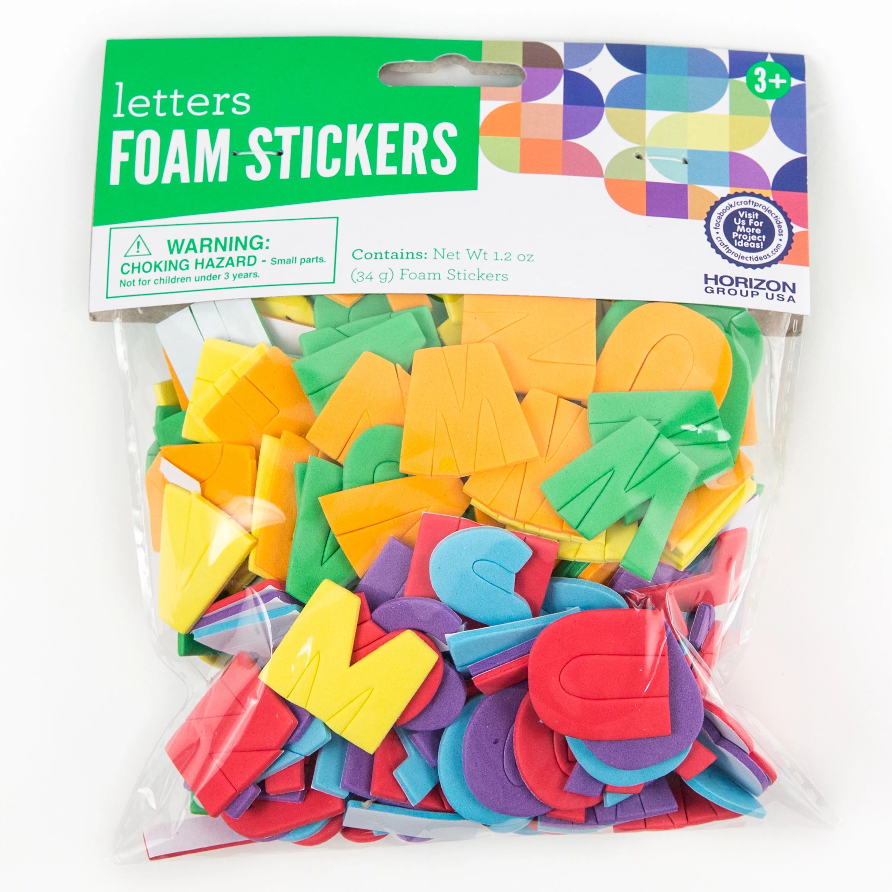 Go Create Foam Craft Letters Stickers, 34 Piece | Walmart (US)