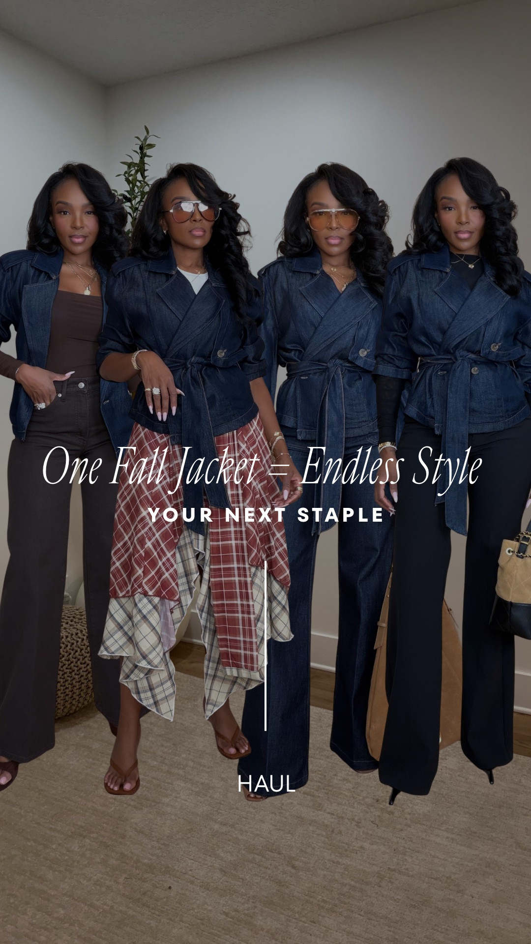 Scroll to shop! ✨ One soft cropped denim jacket, four completely different outfits. This Express jacket is such a good layering piece because you can wear it with pants, skirts, dresses, or denim and make the same staple feel brand new every time.

Wearing: Size Small/4 | 5’4” | 140 lbs | 34D-27-40

📱 Download the LTK app + follow @kirasfashionfinds to shop all my finds, get notifications, and never miss a new drop.

denim jacket outfits | fall outfits women | layering outfits | versatile wardrobe staples | casual fall outfits | Express outfits

#LTKPetite #LTKootd