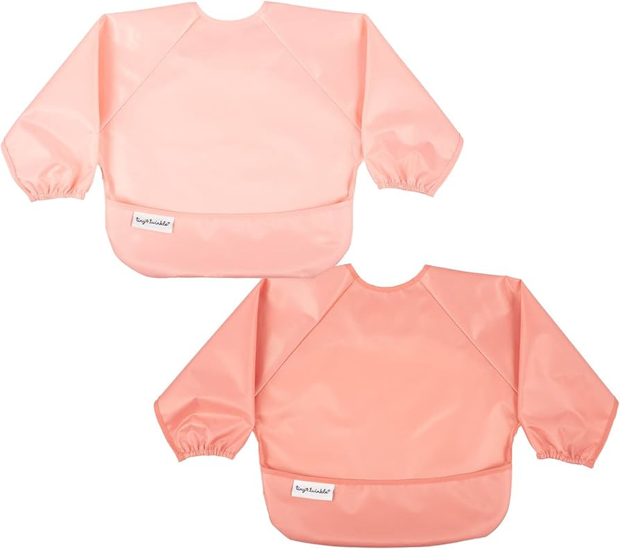 Tiny Twinkle Long Sleeve Bib for Babies & Toddlers | 2-Pack Waterproof Smock Bib for Eating | Mac... | Amazon (US)