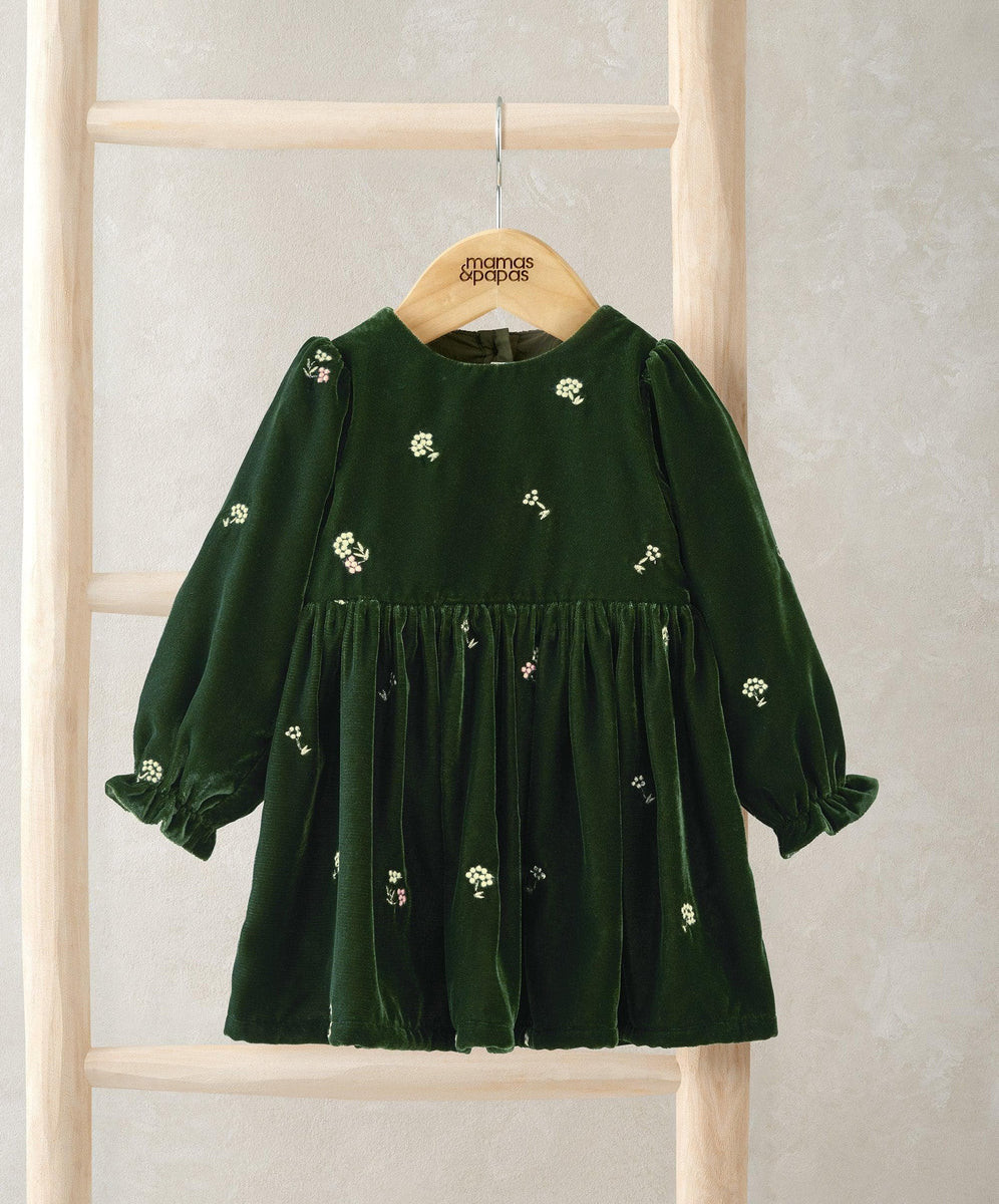 Green Velvet Dress | Mamas & Papas
