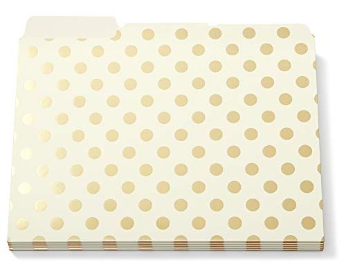 Kate Spade Gold Foil Dots File Folders set of 6 | Amazon (US)