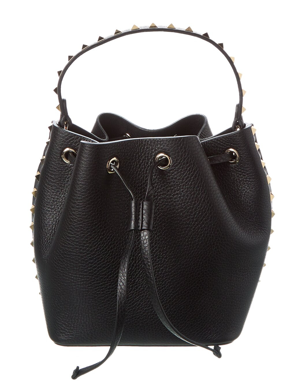 Valentino Rockstud Grainy Leather Bucket Bag (Authentic Pre-Loved) | Gilt & Gilt City