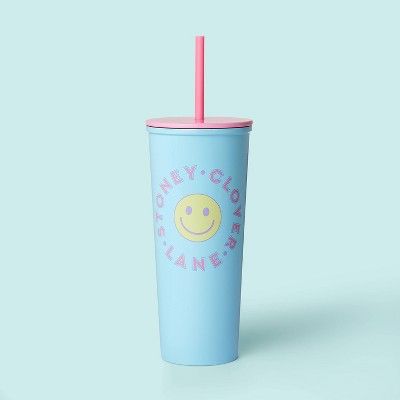 23oz Stainless Steel Tumbler with Straw Blue/Pink - Stoney Clover Lane x Target | Target