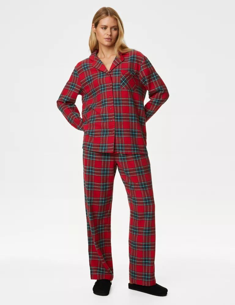 Women's Checked Family Christmas Pyjama Set | Marks & Spencer (UK)