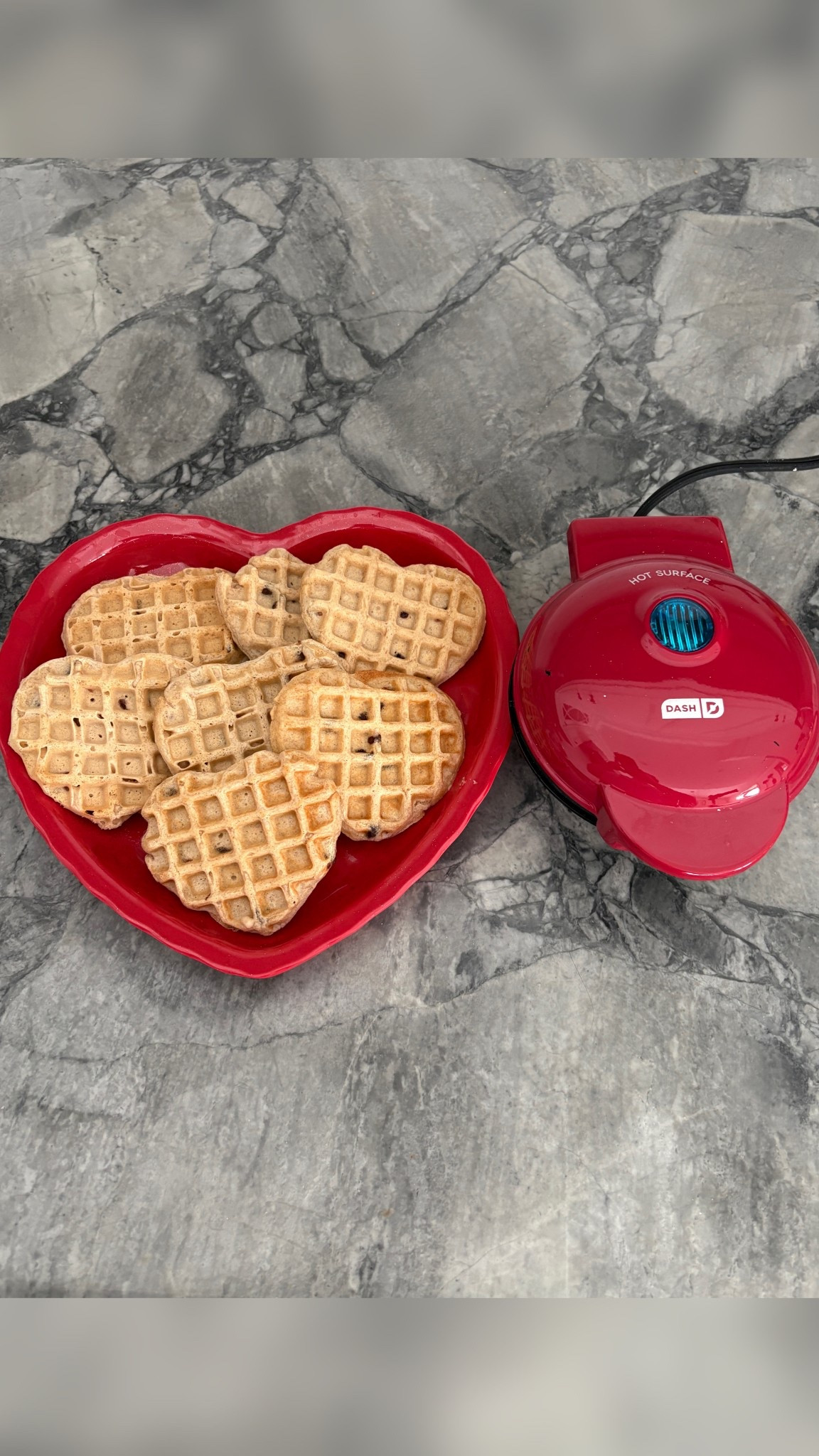 Heart Shaped Waffles with my cute mini heart waffle maker. Have had this for awhile and works great  


#LTKhome #LTKfamily #LTKcanada