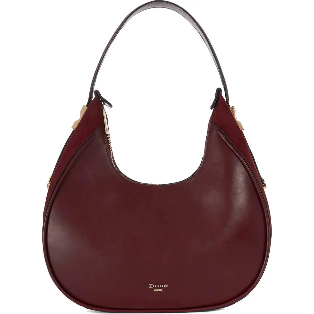 Dune London Dedicated Faux Leather Shoulder Bag in Burgundy at Nordstrom | Nordstrom