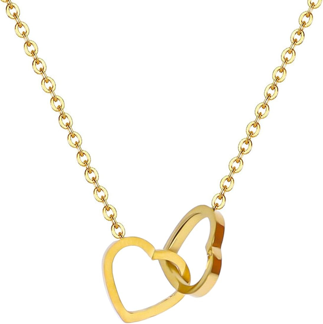 Love Word Necklace for Women Full Diamonds Dainty Necklace Rose Gold Plated Love Pendant Necklace... | Amazon (US)