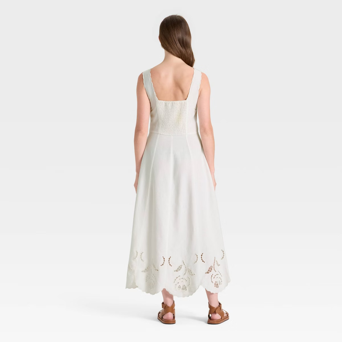 Women's Midi A-Line Dress - Universal Thread™ Cream M | Target