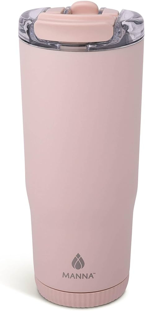 Manna Groove Stainless Steel Insulated Tumbler with Locking Tritan Lid and Flip-up Straw - 30 Oz ... | Amazon (US)
