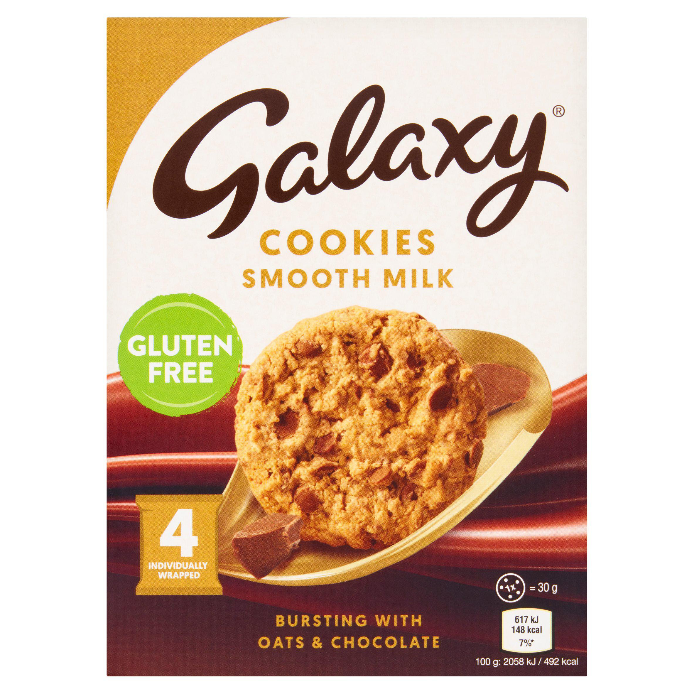 Galaxy Smooth Milk Cookies 4x30g | Sainsbury's Online