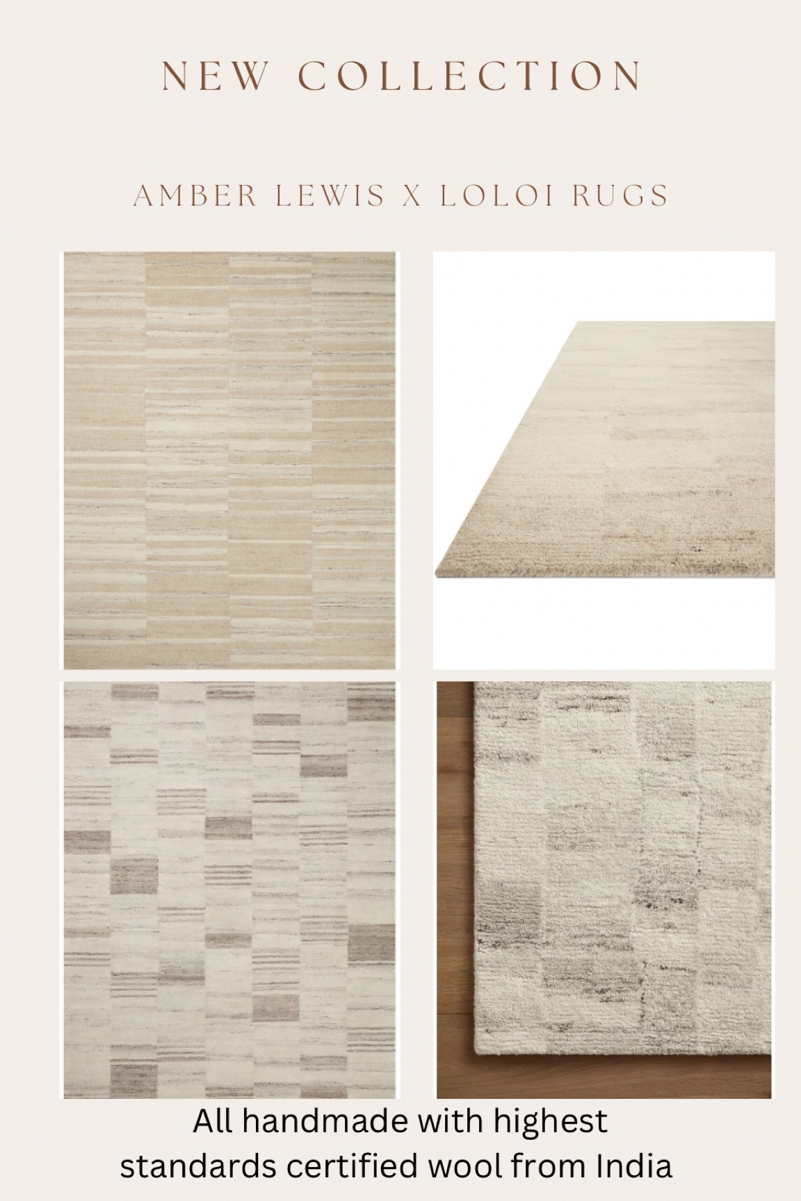 My new favorite collection from Amber Lewis x Loloi to date 😍 these are handmade with certified wool from India made with the highest standards! 

