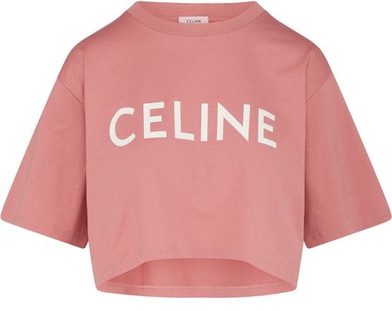 CELINECropped Celine t-shirt in cotton fleece | 24S (APAC/EU)