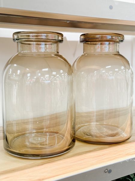 These pale brown glass vases make a fresh decor statement in any living space and are available in two different sizes. home decor accessories living room decor console table styling built in styling flower vase neutral decor accent

#LTKstyletip #LTKhome #LTKfindsunder50