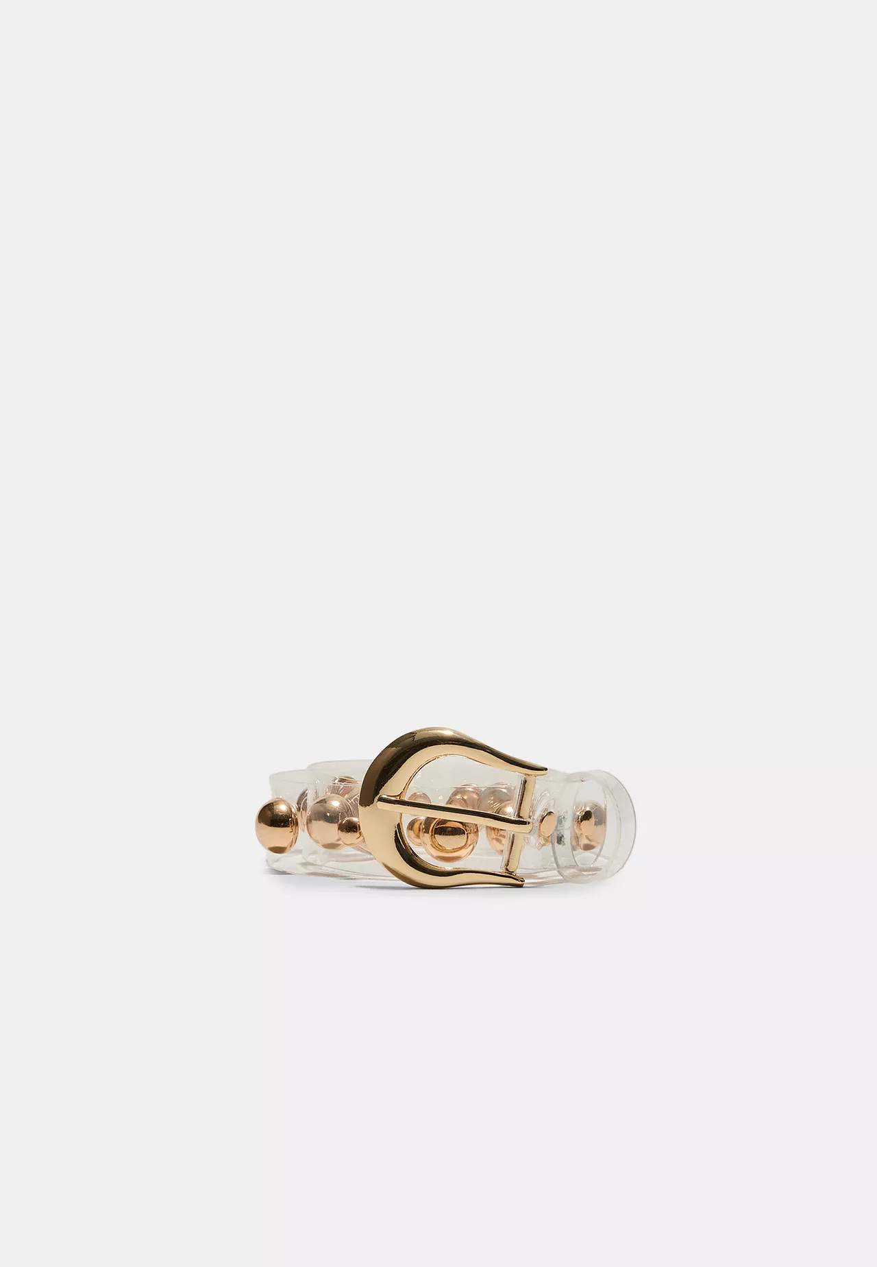 Transparent belt with round studs - Women's fashion | Stradivarius United Kingdom | Stradivarius (UK)