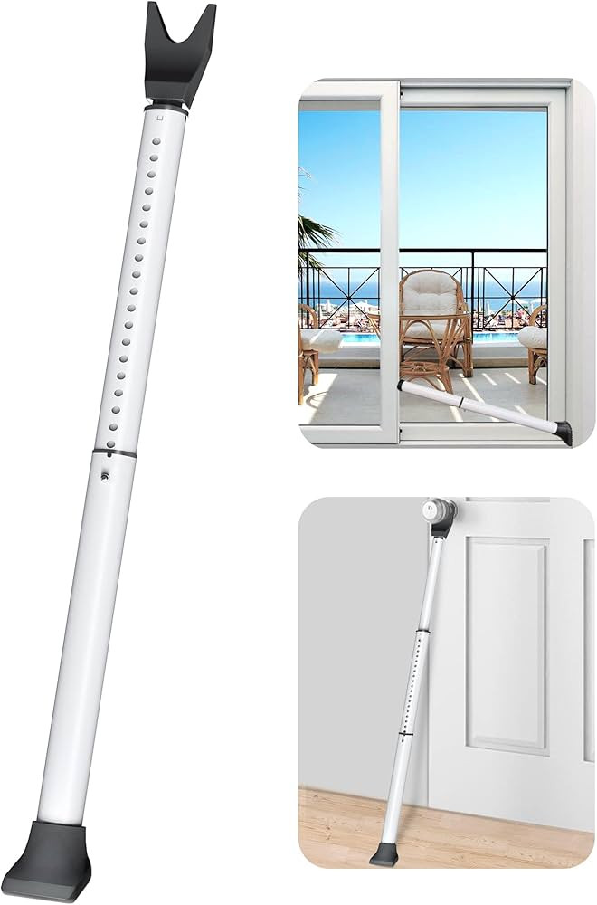 AceMining Upgraded Door Security Bar & Sliding Patio Bar, Heavy Duty Stoppers Adjustable Jammer f... | Amazon (US)