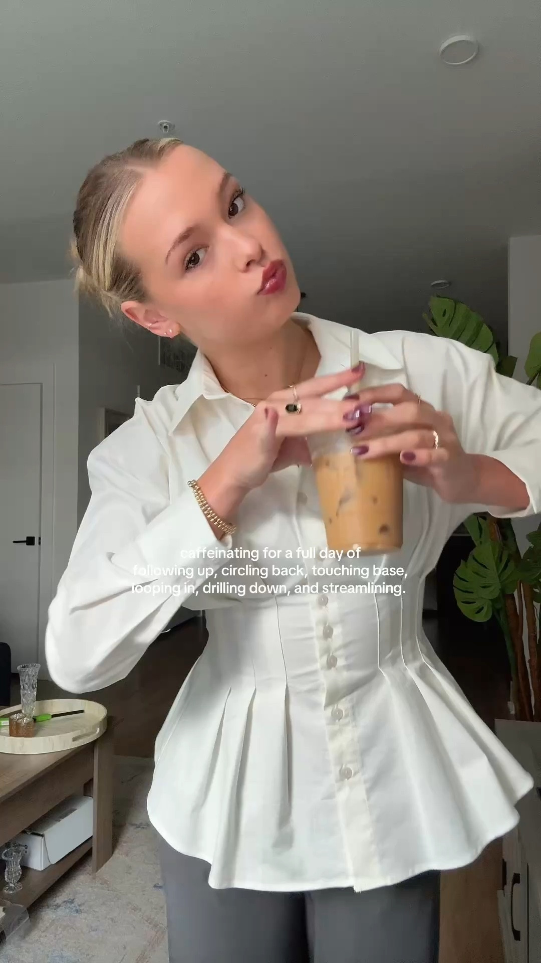 Coffee and a cute work outfit 

#LTKWorkwear