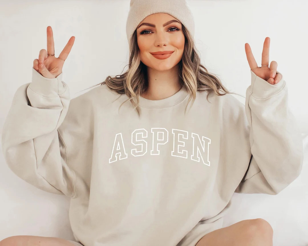 ASPEN Sweatshirt, Aspen Shirt, Colorado Gift, Colorado Sweater, Colorado Souvenir, Aspen Girls Tr... | Etsy (US)
