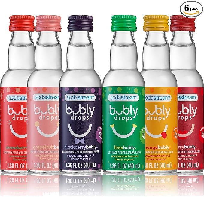 sodastream Bubly Drops 6 Flavor, Original Variety Pack, 1.36 Fl Oz ( Pack of 6) | Amazon (US)