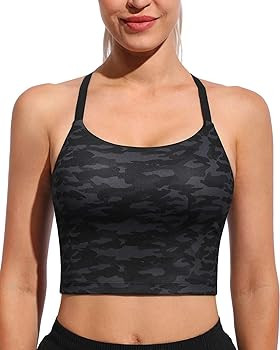 WALK FIELD Women Adjustable Sports Bras Wirefree Padded Longline Cami Bras for Workout Yoga Fitne... | Amazon (US)