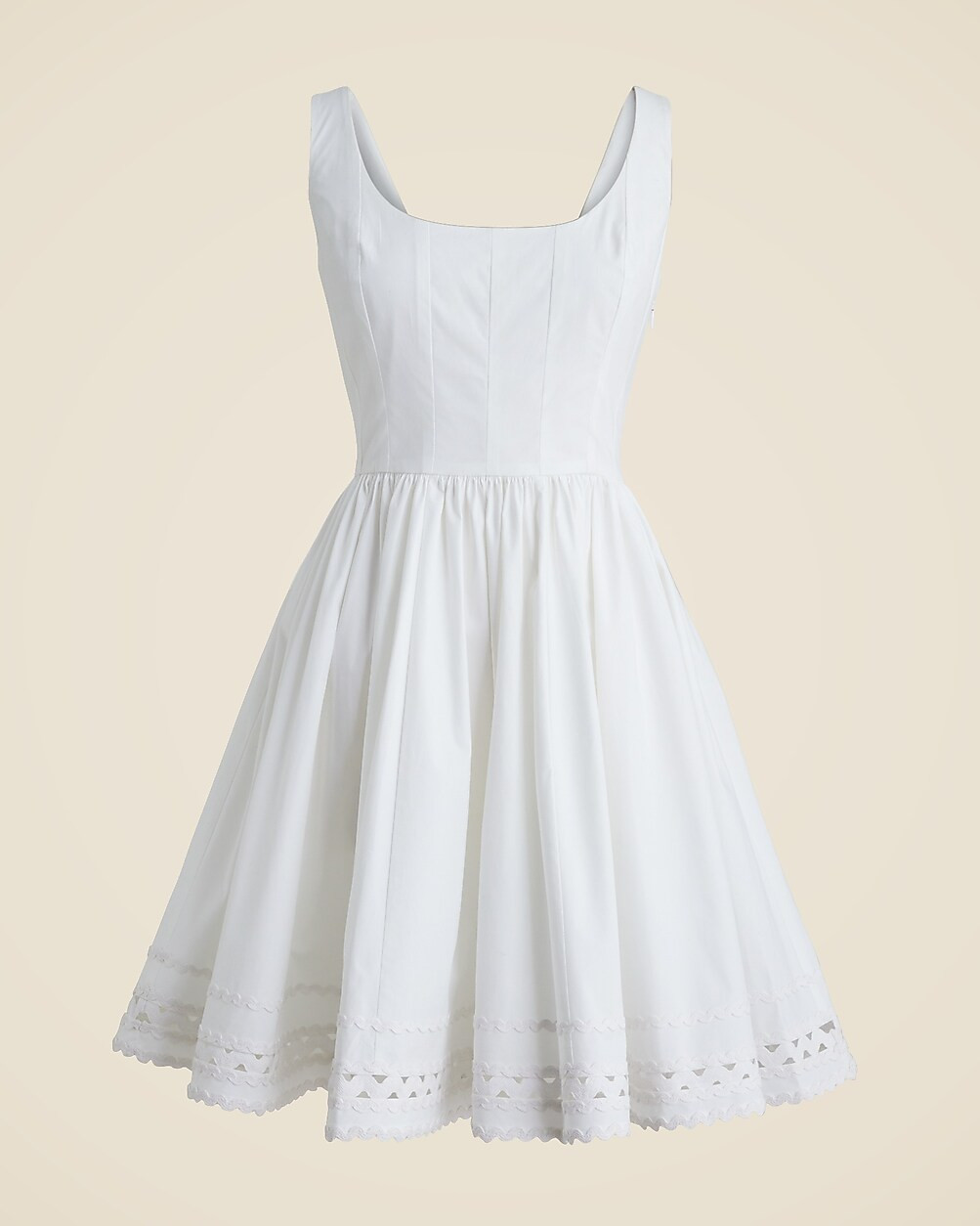 Fit-and-flare mini dress with rickrack trim | J. Crew US