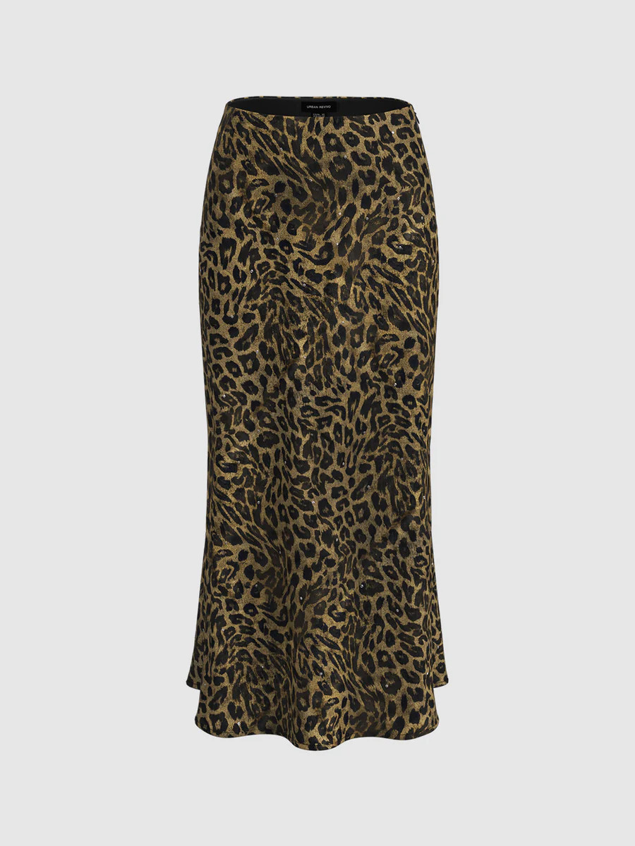 Leopard Printed Fishtail Skirts | Urban Revivo