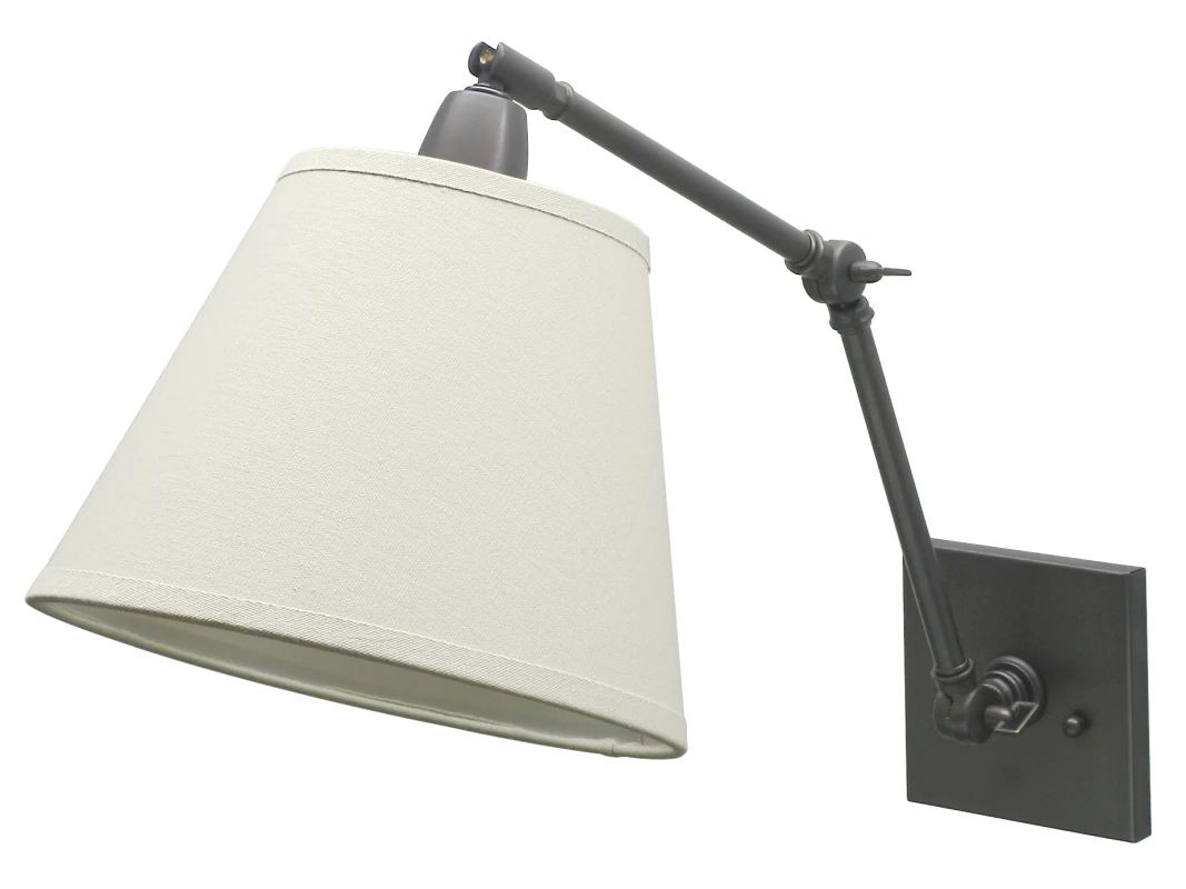 House of Troy DL20 Library 1 Light Swing Arm Wall Sconce with Tapered Drum Shade Oil Rubbed Bronze Indoor Lighting | Build.com, Inc.