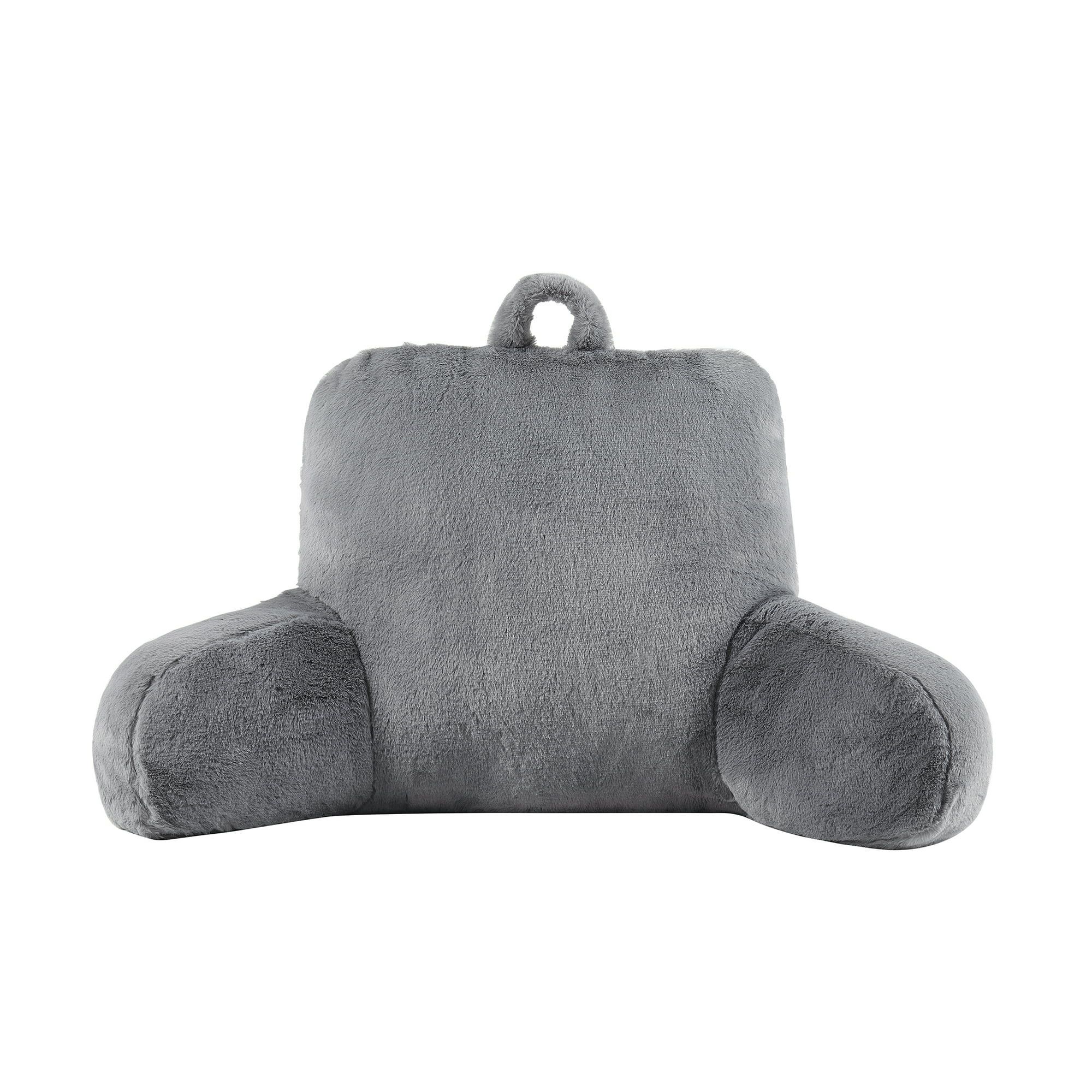 Mainstays Faux Fur Plush Bedrest Pillow, Specialty Size, Grey , 1 Piece - Walmart.com | Walmart (US)
