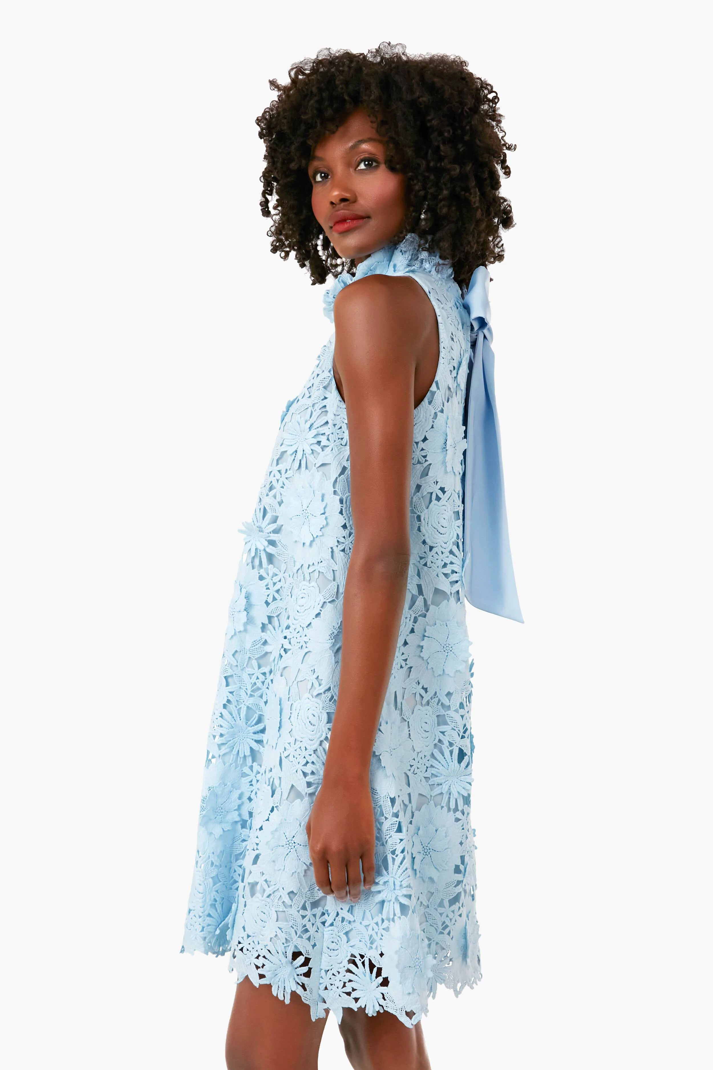 Serenity Blue Guipure Lace Blythe Dress | Tuckernuck (US)