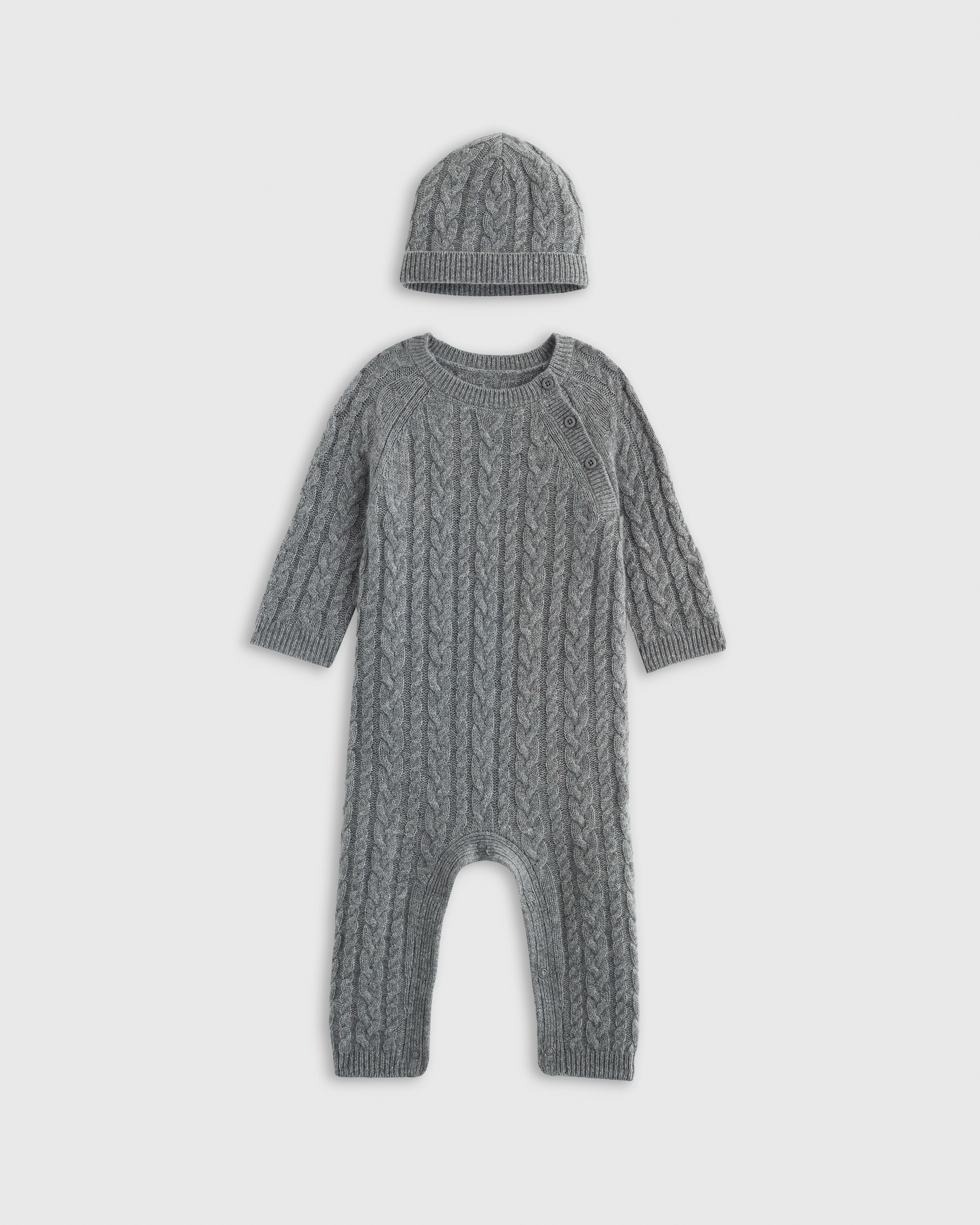 Washable Cashmere Cable One Piece & Hat Set | Quince