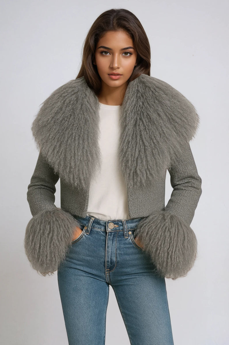 Odette jacket-Grey | Self-same