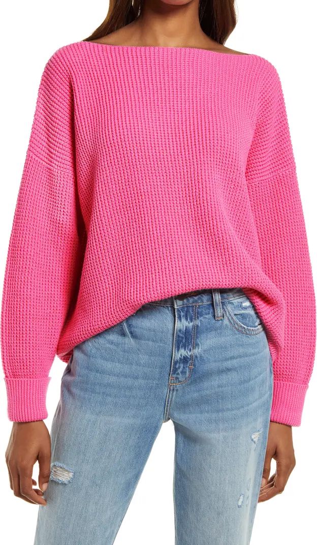 French Connection Millie Mozart Waffle Knit Sweater | Nordstrom | Nordstrom