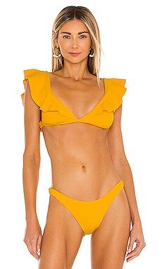 eberjey Alta Mare Graziela Bikini Top in Golden Yellow from Revolve.com | Revolve Clothing (Global)