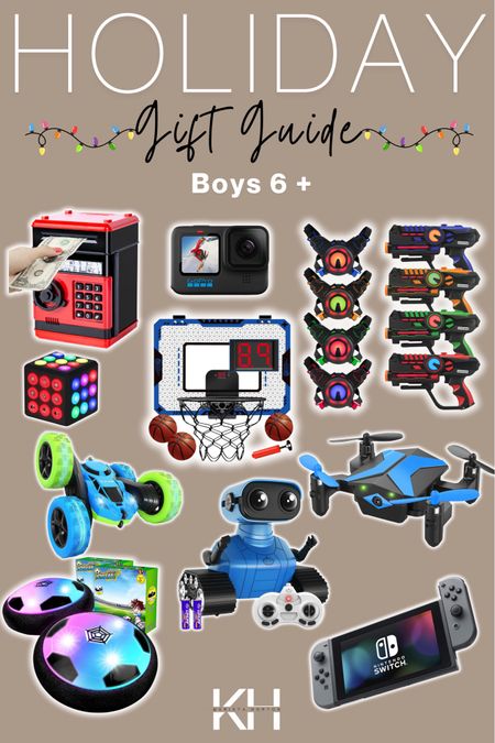 Gift guide for boys 6+ !! 

Laser tag| games | GoPro | robot | Nintendo switch | hover soccer | piggyback | atm | basketball | drone | middle age boys | kids | toys | gift guide for boys | gift ideas for boys  

#LTKSeasonal #LTKGiftGuide #LTKHoliday
