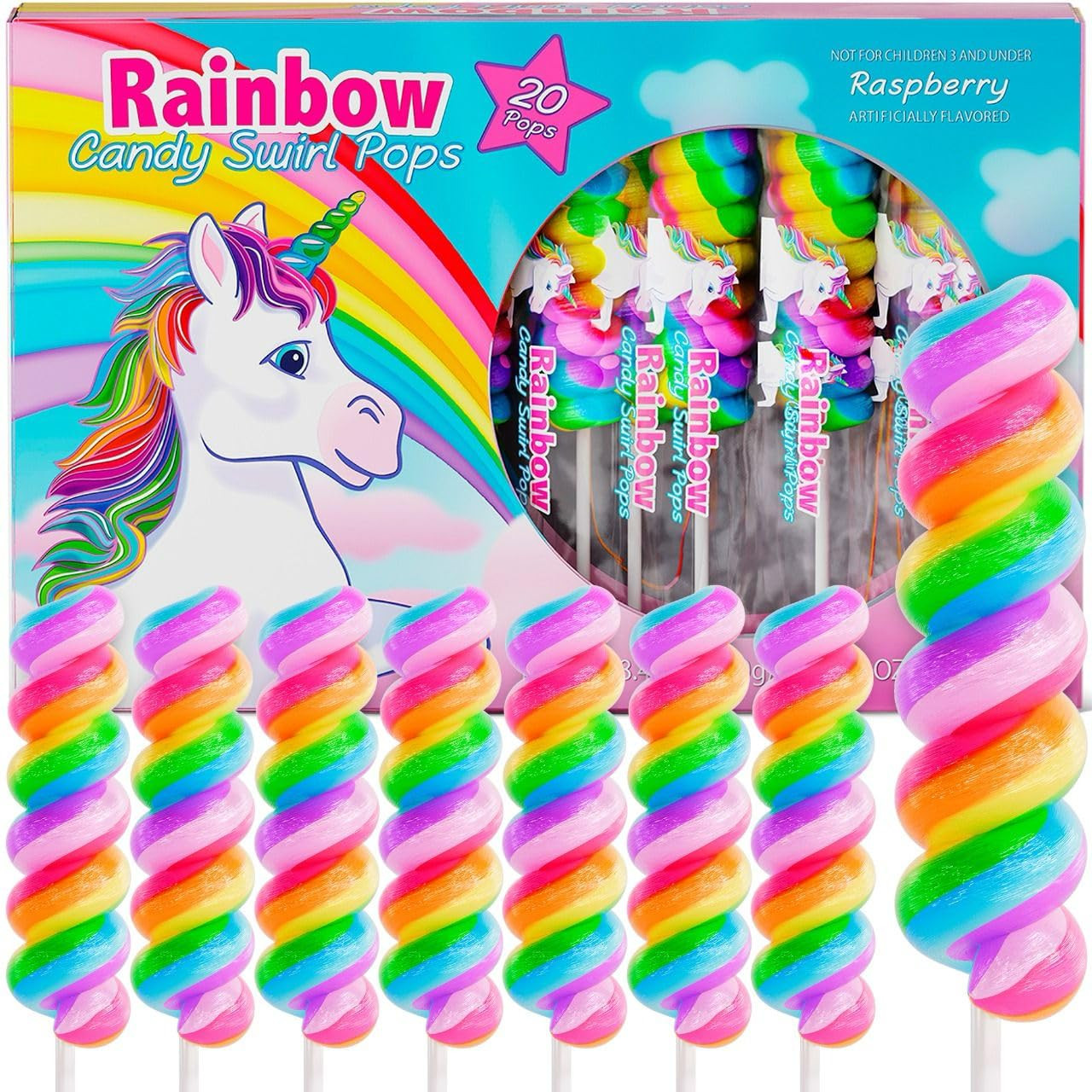Unicorn Lollipops Individually Wrapped 20pk- Unicorn Party Favors - Unicorn Candy For Unicorn Goo... | Amazon (US)