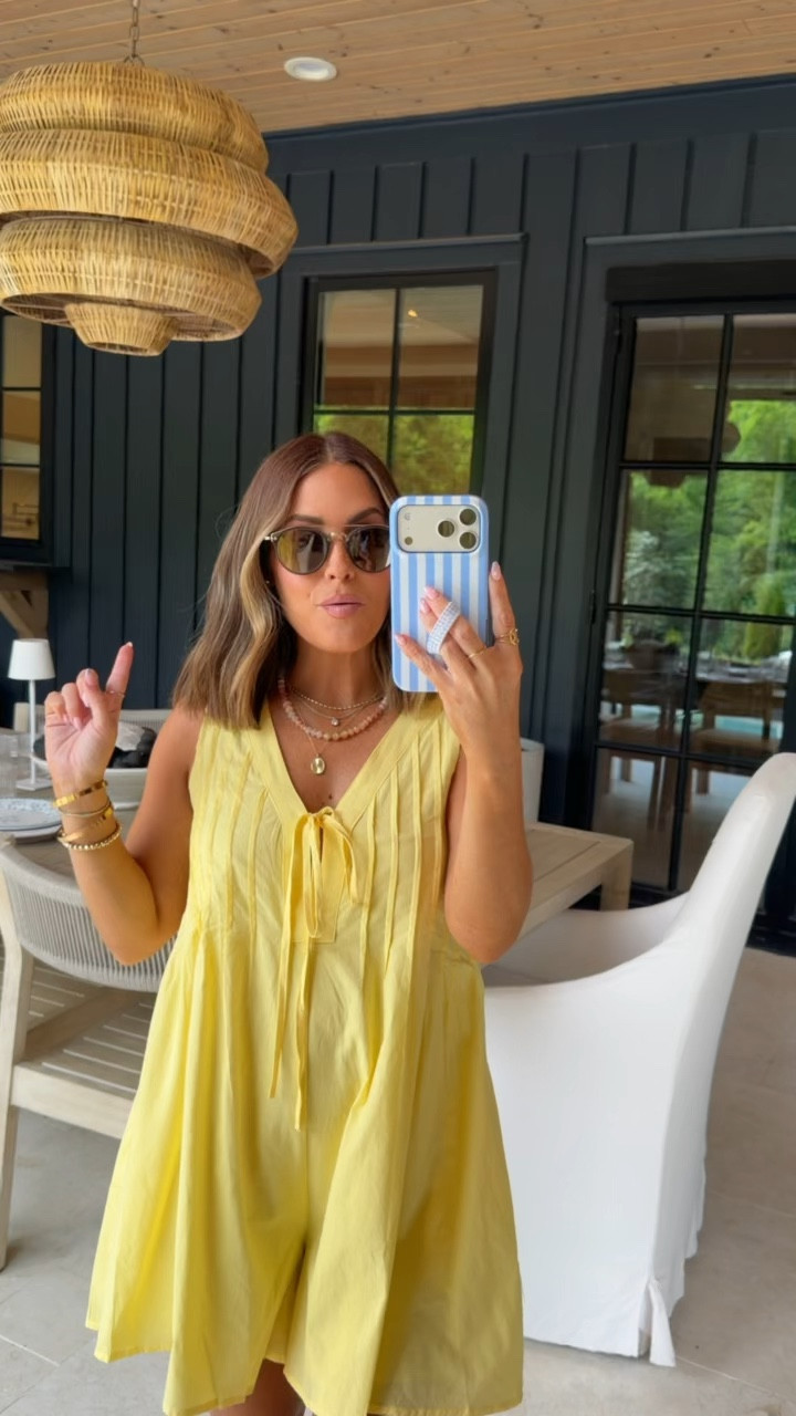 Wearing a small in this yellow romper— such a pretty pop of color for summer! Could wear it with sandals, or dress it up with wedges & shell jewelry for more of a beachy look! It features an oversized fit, so it’s also bump friendly  

#LTKTravel #LTKSeasonal #LTKBump