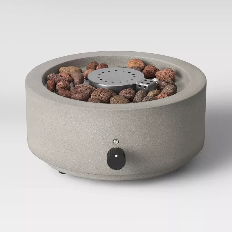10" Round Pipestone Patio Tabletop Fireplace - Gray - Project 62™ | Target
