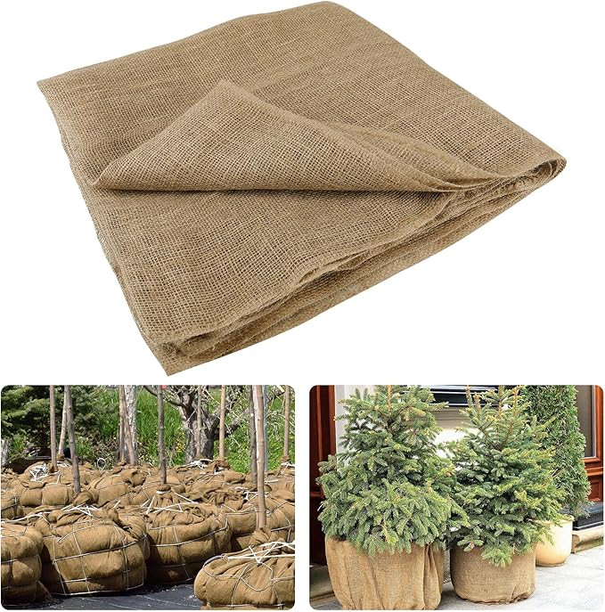 ANPHSIN 15ftx40in Natural Burlap Plant Covers Freeze Protection - Winter Frost Blankets Cloth Fab... | Amazon (US)