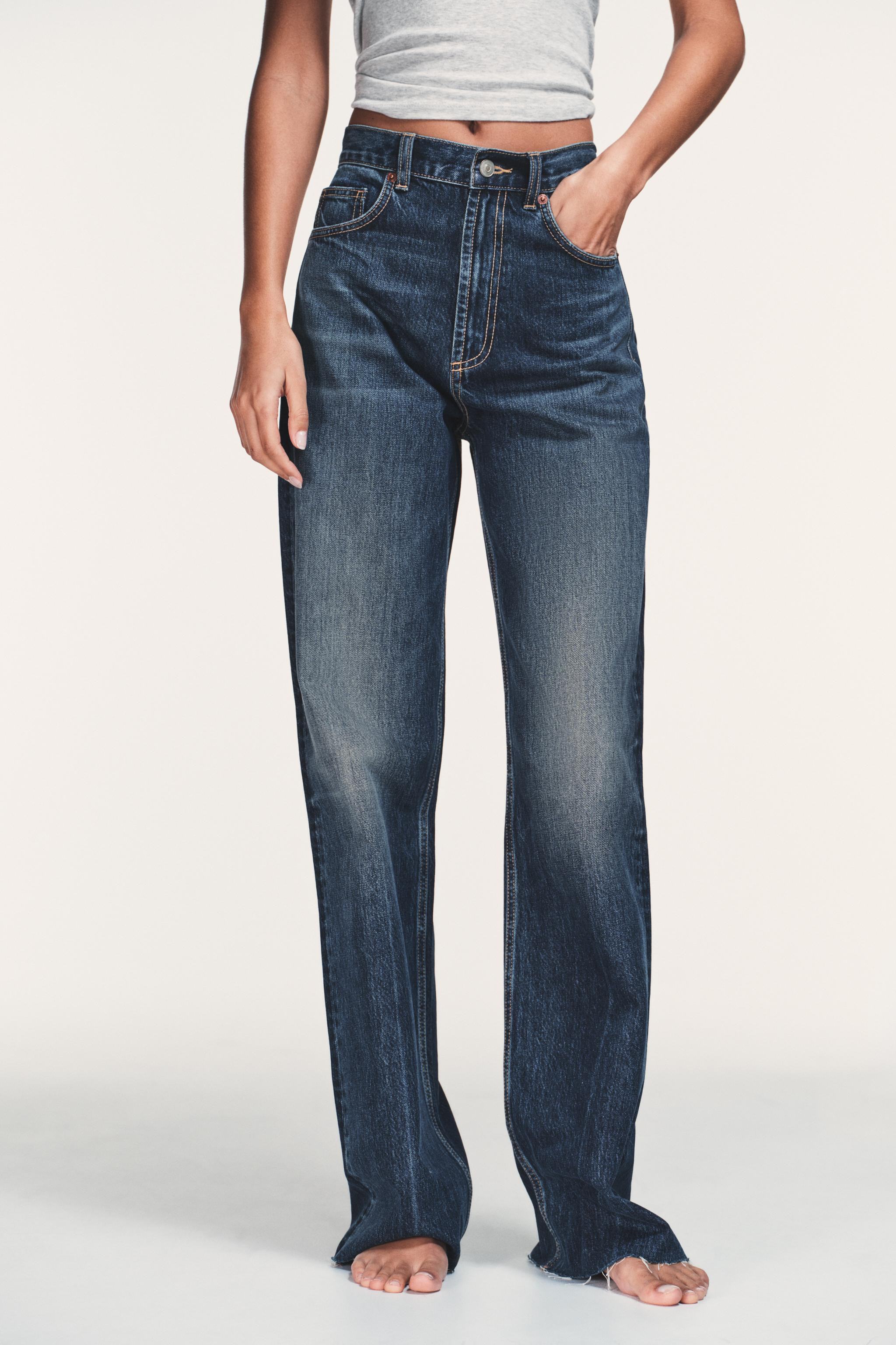 TRF HIGH WAIST WIDE LEG FULL LENGTH JEANS | Zara Canada