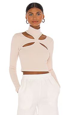 h:ours Alyson Cut Out Top in Beige from Revolve.com | Revolve Clothing (Global)
