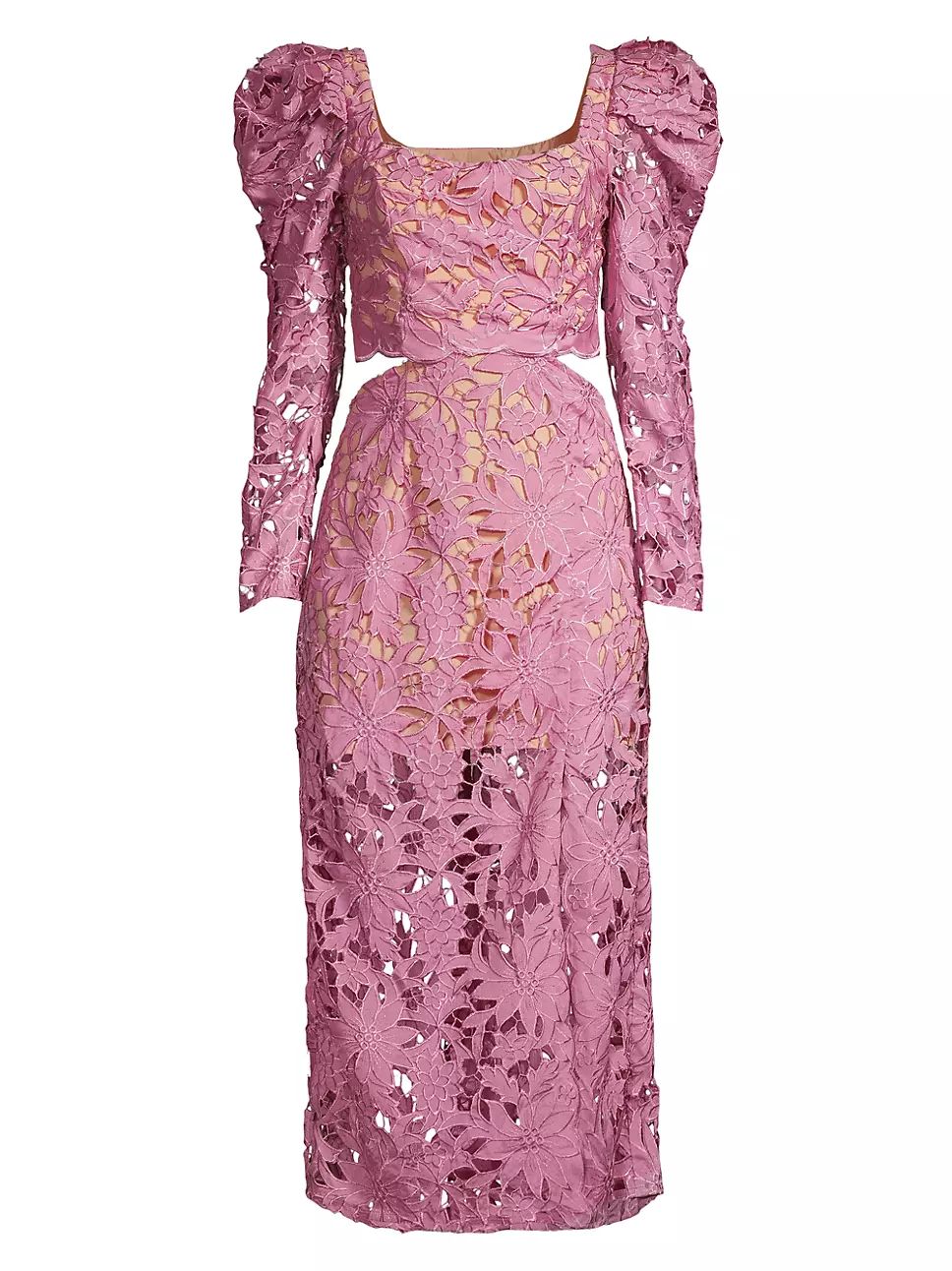 Court Cut-Out Lace Midi-Dress | Saks Fifth Avenue