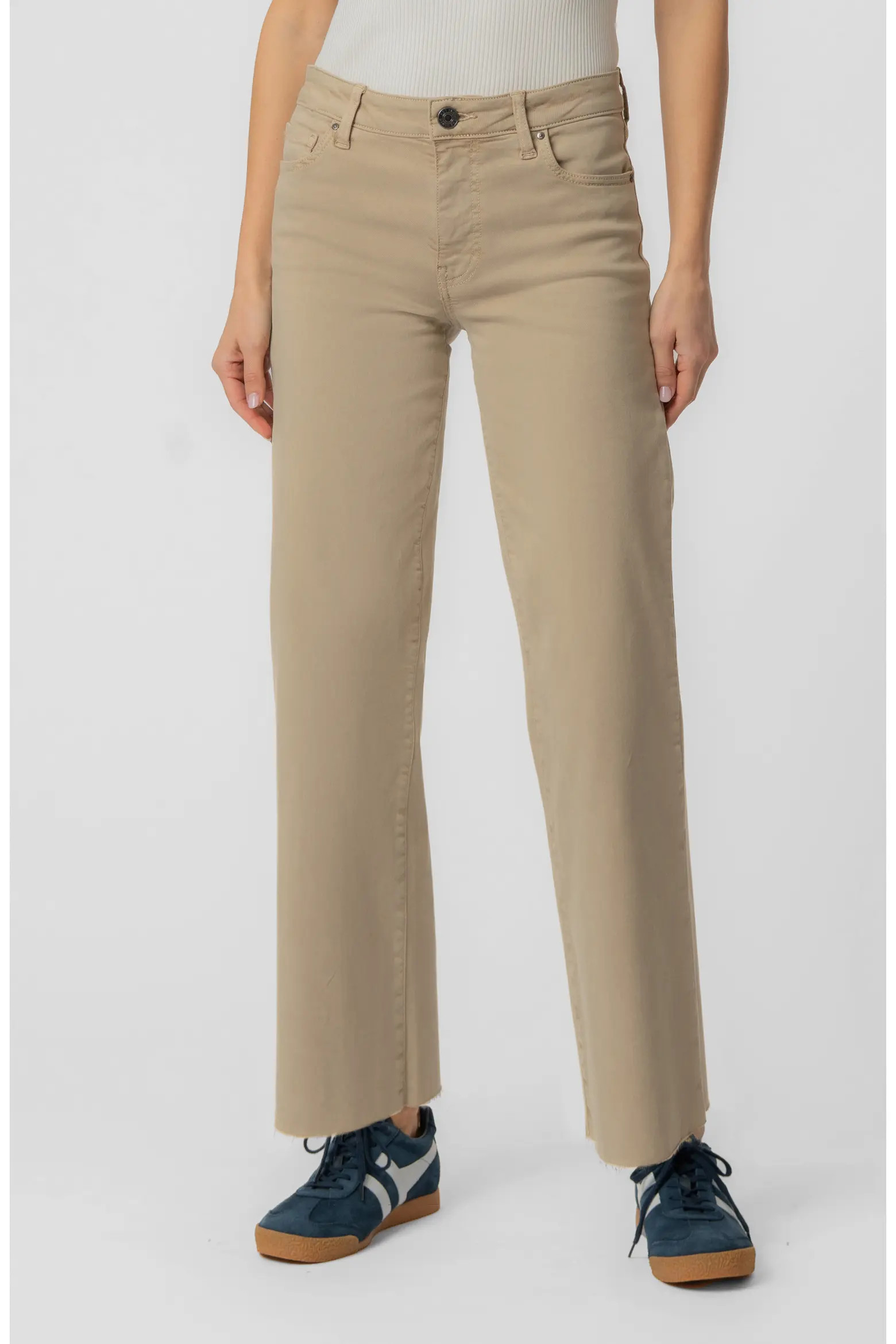 KUT from the Kloth Raw Hem High Waist Ankle Wide Leg Jeans (Women) | Nordstrom | Nordstrom