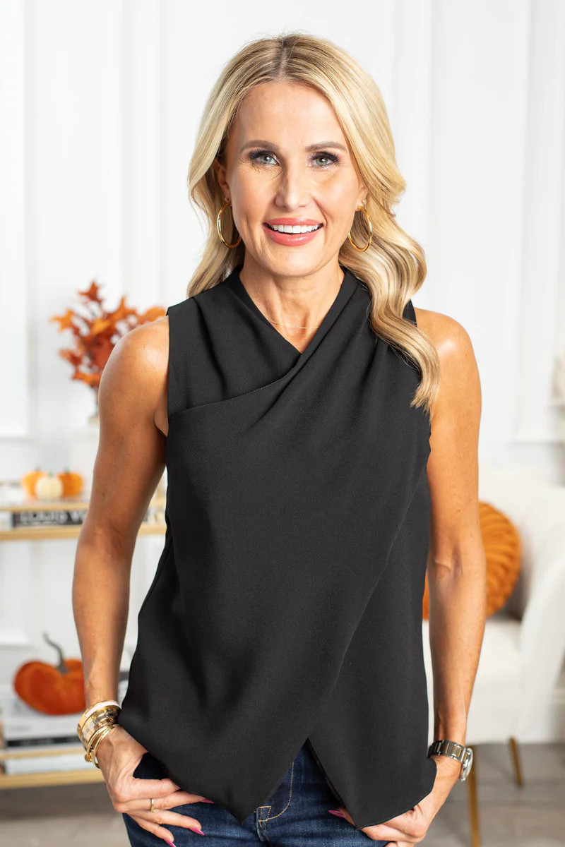 Black Sleeveless Top - Women's Sleeveless Blouse Top | Avara