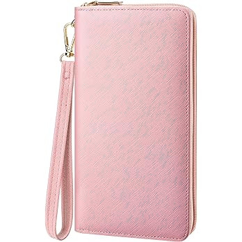 Chelmon Women's Vegan Leather Clutch Wallet with Zip, Hand Strap, Large Capacity       Send to Lo... | Amazon (US)