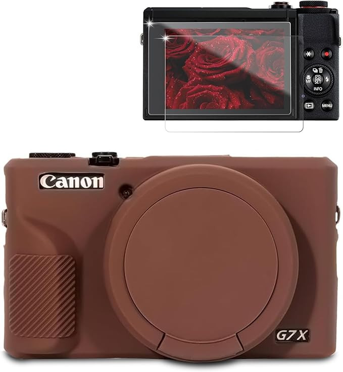 Case for Canon G7X Mark III Camera, Soft Silicone Protective Case, Slim Fit Sleeve with Removable... | Amazon (US)