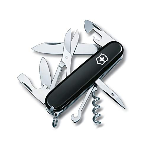 Victorinox Climber Swiss Army Knife, 14 Function Swiss Made Pocket Knife with 2 Blades, Corkscrew and Screwdriver - Black | Amazon (US)