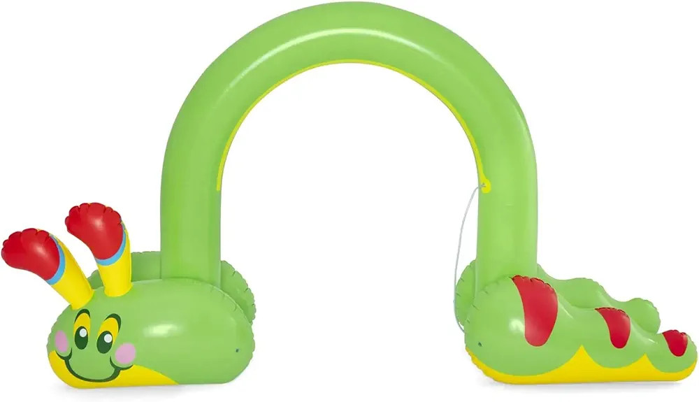 Bestway H2OGO! Jumbo Green Caterpillar Inflatable Outside Water Sprinkler Arch for Kids with Built-i | Amazon (US)